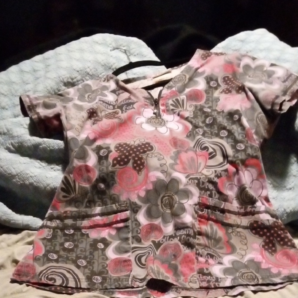 Stylish Women's Floral Blouse - Pink and Brown